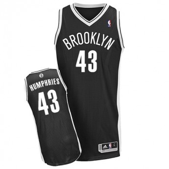 NBA Brooklyn Nets 43 Kris Humphries Authentic Black Jerseys
